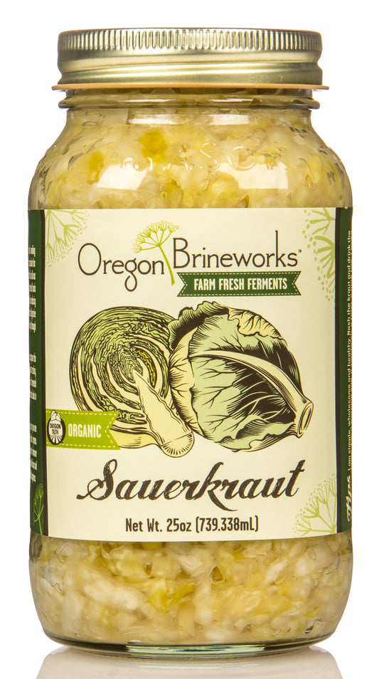 Sauerkraut, Raw, Fermented, Organic