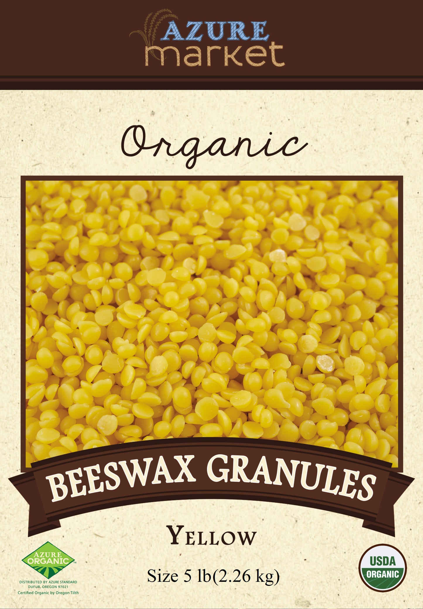 Beeswax Granules, Yellow, Organic