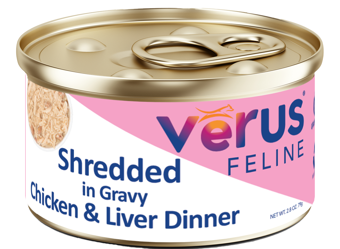 Cat Food, Canned, Shredded Chicken & Liver