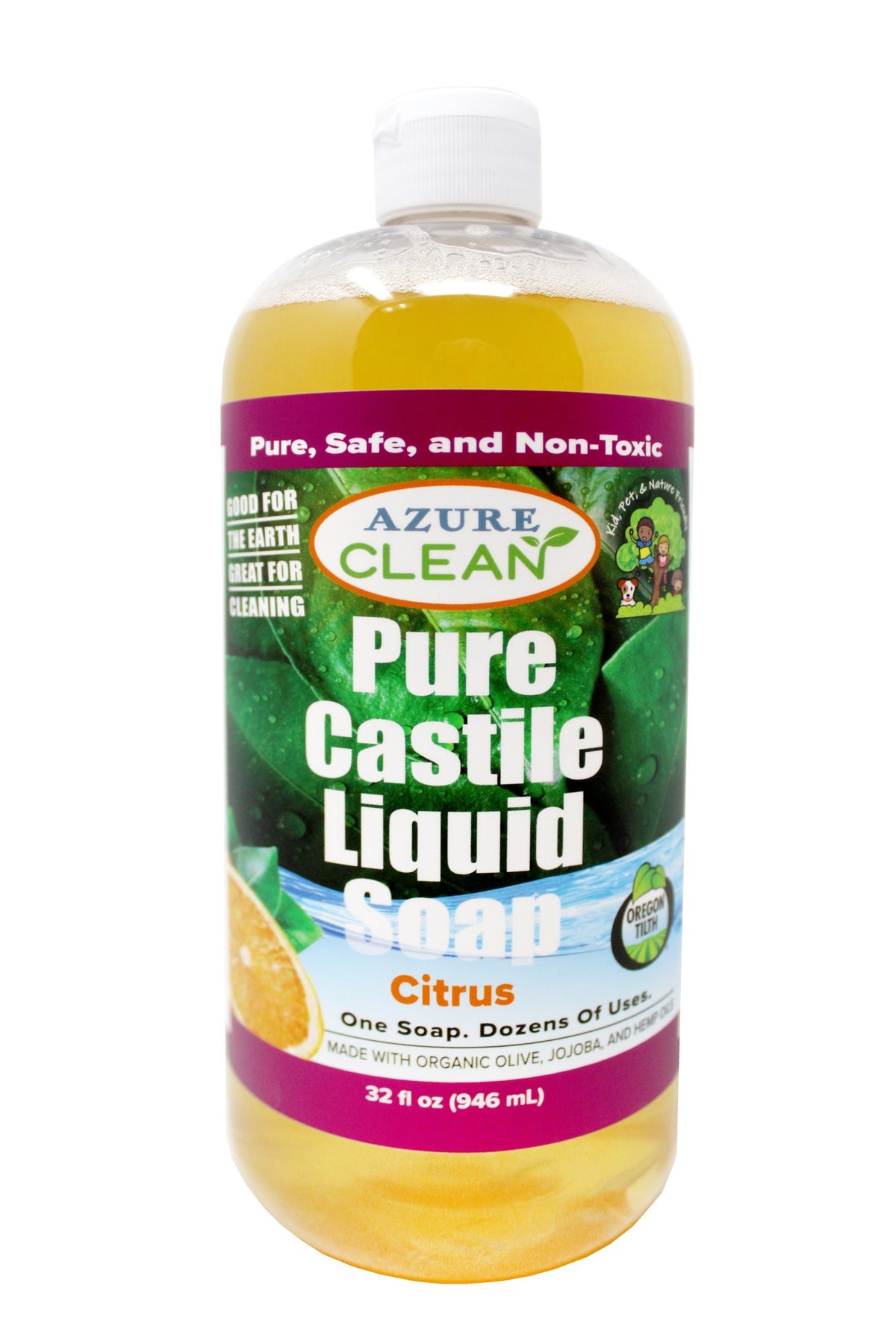 Castile Liquid Soap, Pure, Citrus, Organic