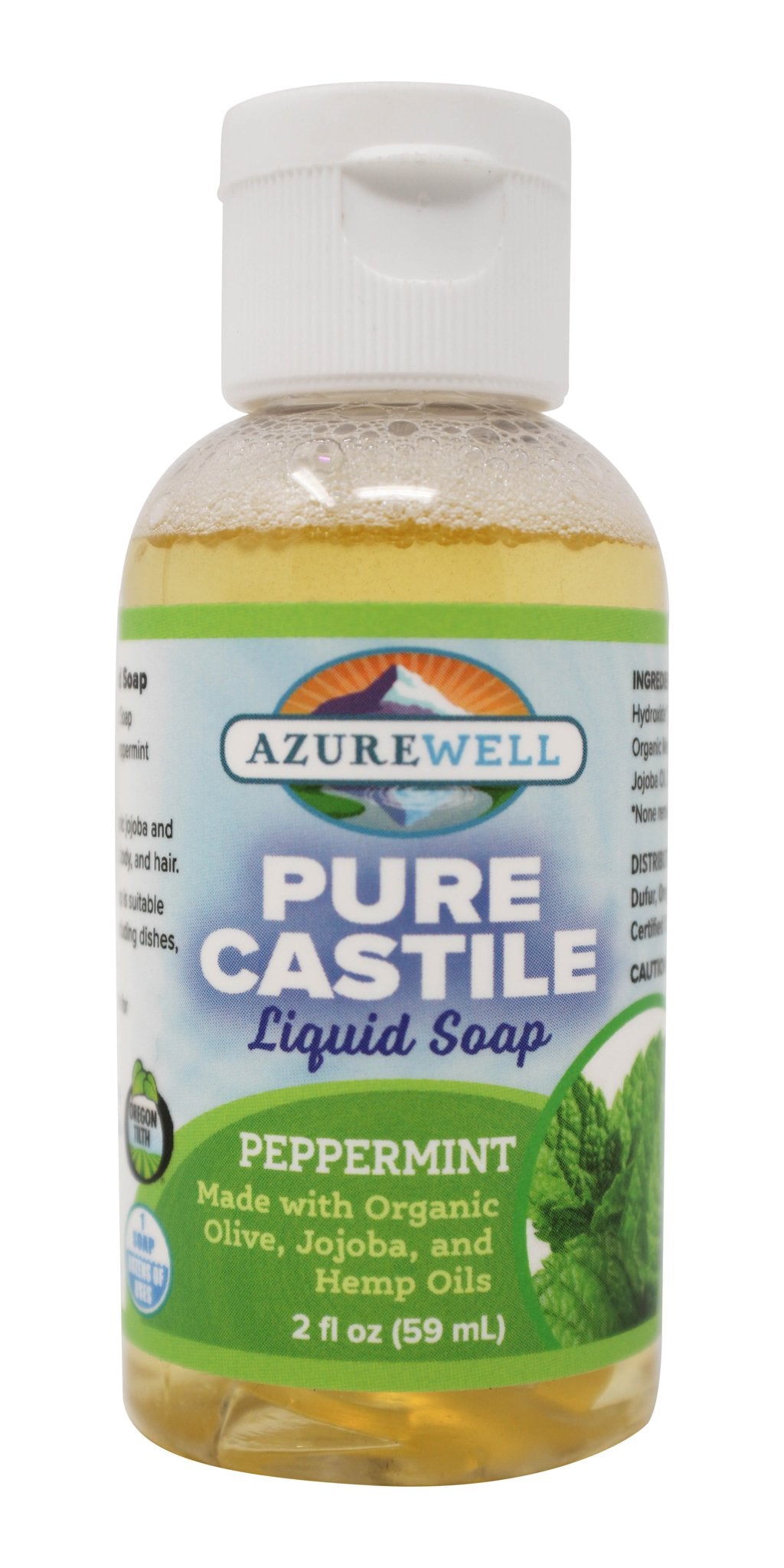 Castile Liquid Soap, Pure, Peppermint, Organic