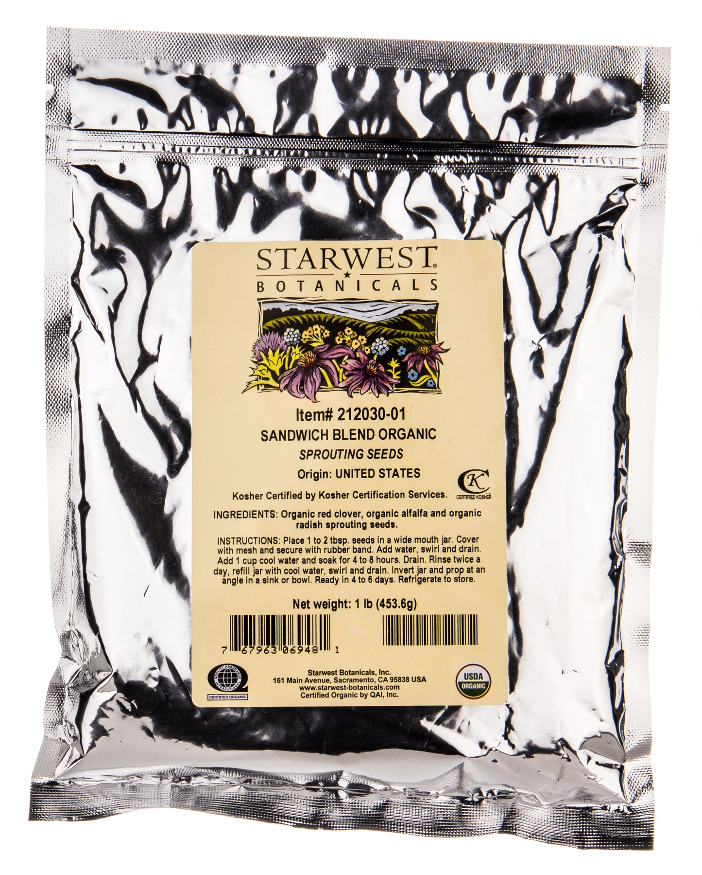 Sandwich Blend Sprouting Seeds, Organic