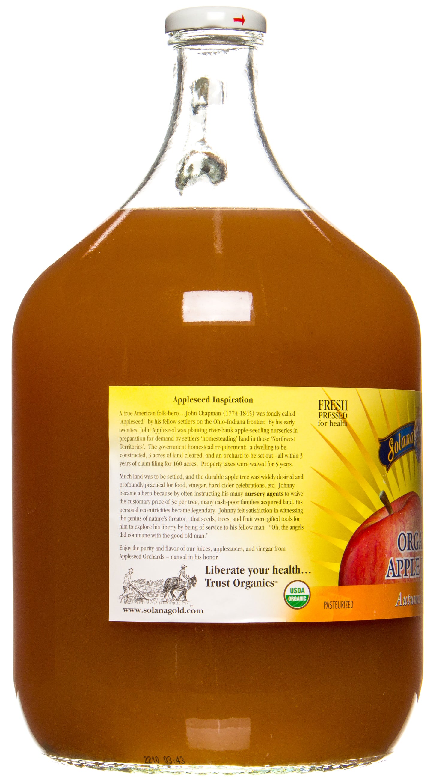 Autumn Harvest Apple Juice, Unfiltered, Organic