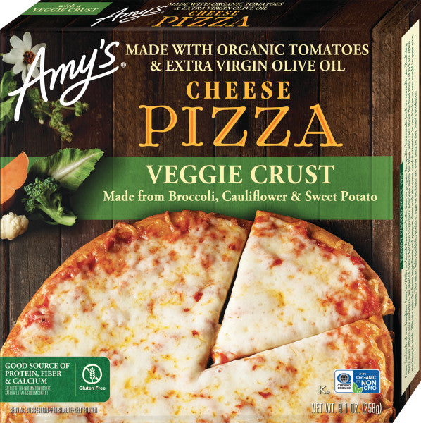 Cheese Veggie Crust Pizza, GF, Organic, Frozen