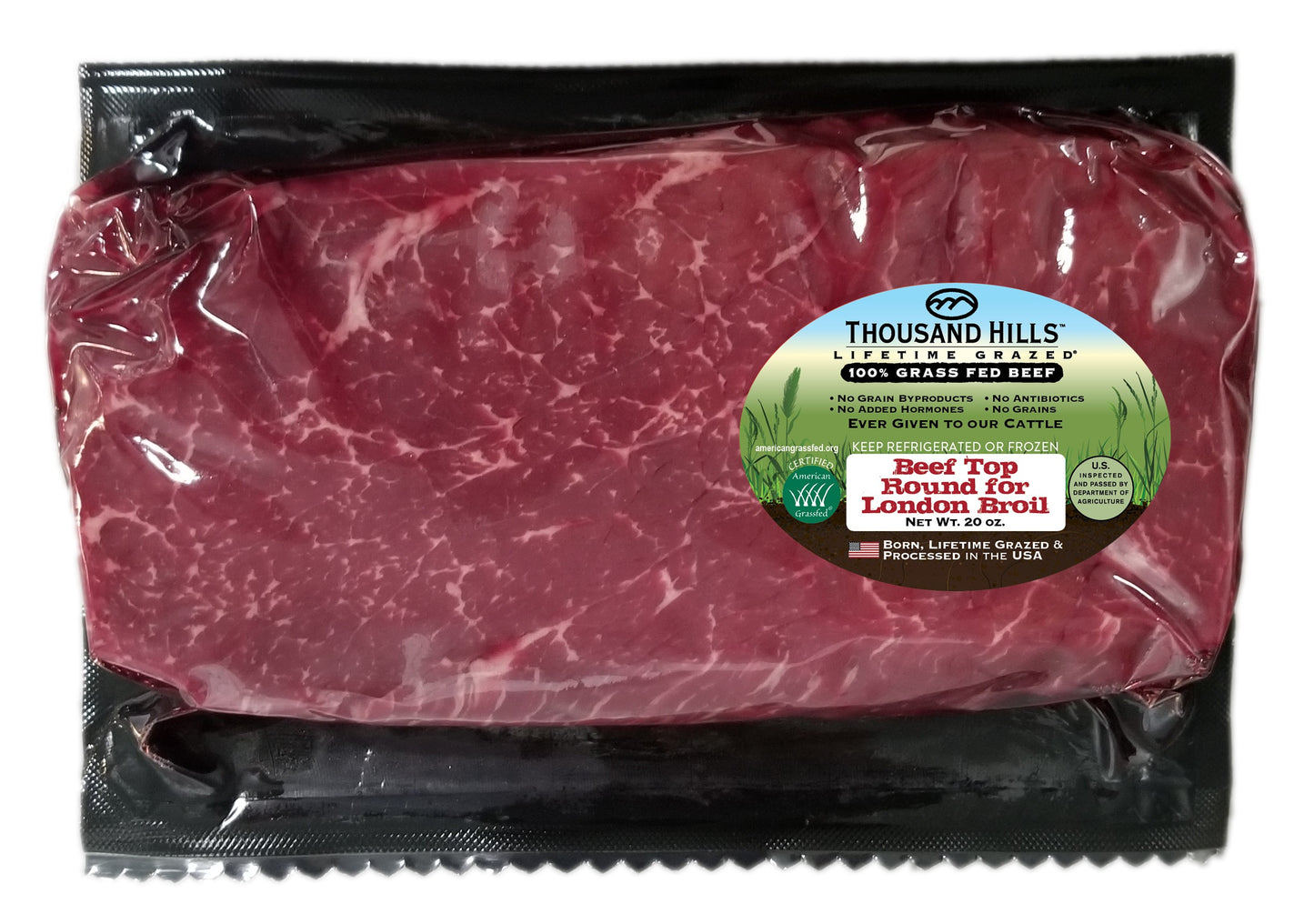 Beef Top Round for London Broil, Grass-Fed, Frozen