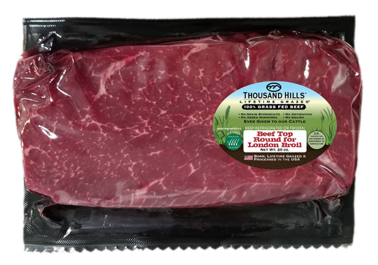 Beef Top Round for London Broil, Grass-Fed, Frozen