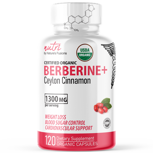 Berberine+ With Ceylon Cinnamon, 1300mg, Organic