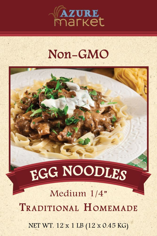 Traditional Homemade Egg Noodles, Medium 1/4 inch