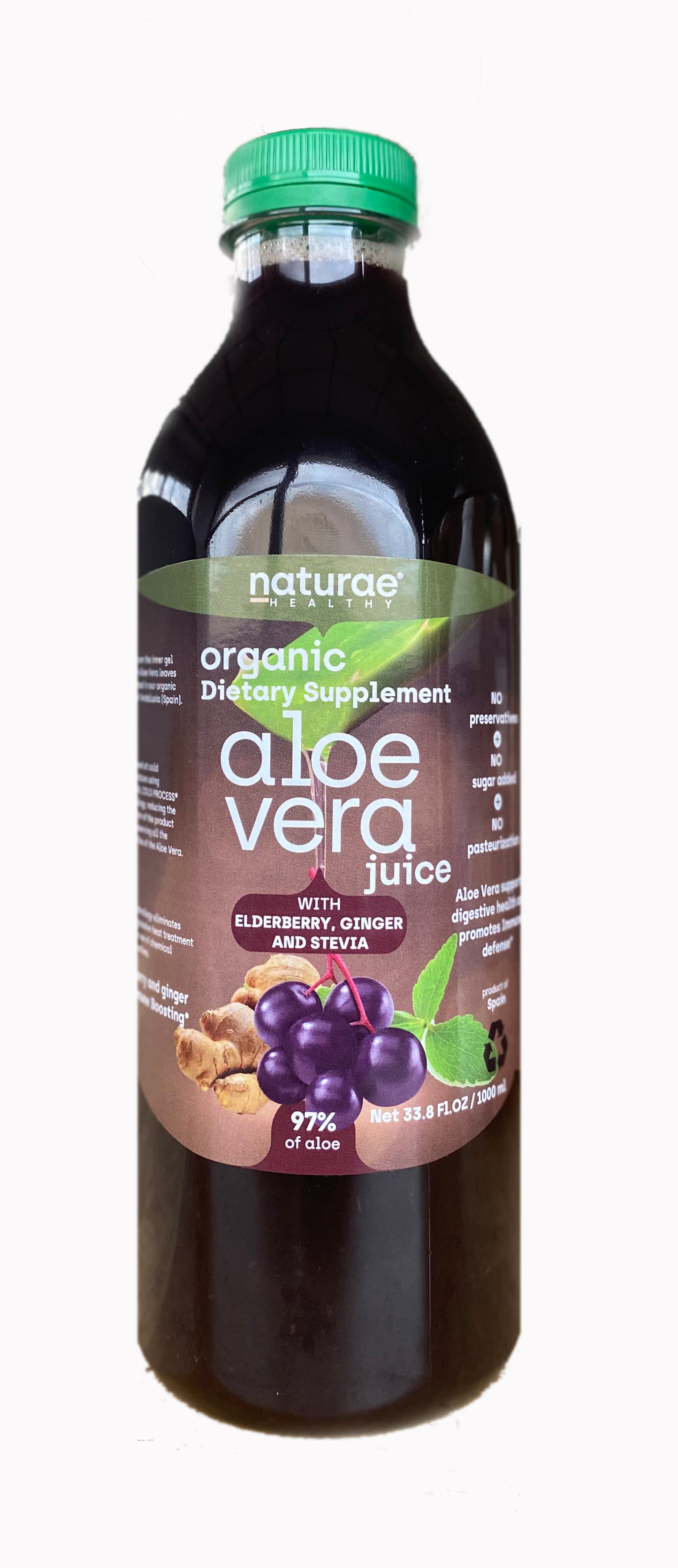 Aloe Vera Juice with Elderberry, Ginger, and Stevia