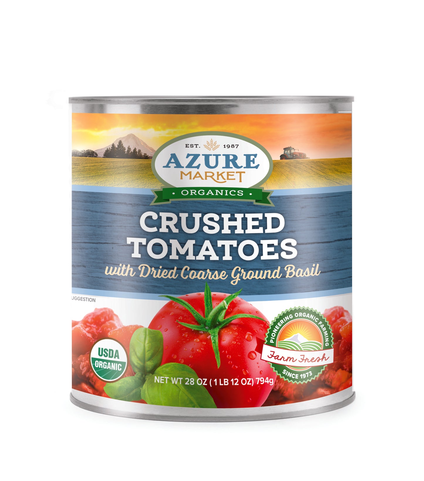 Crushed Tomatoes (Coarse Ground) with Basil, Organic