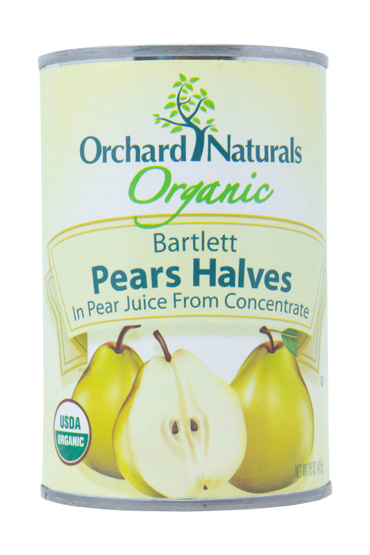 Pear, Halves, In Pear Juice, Organic