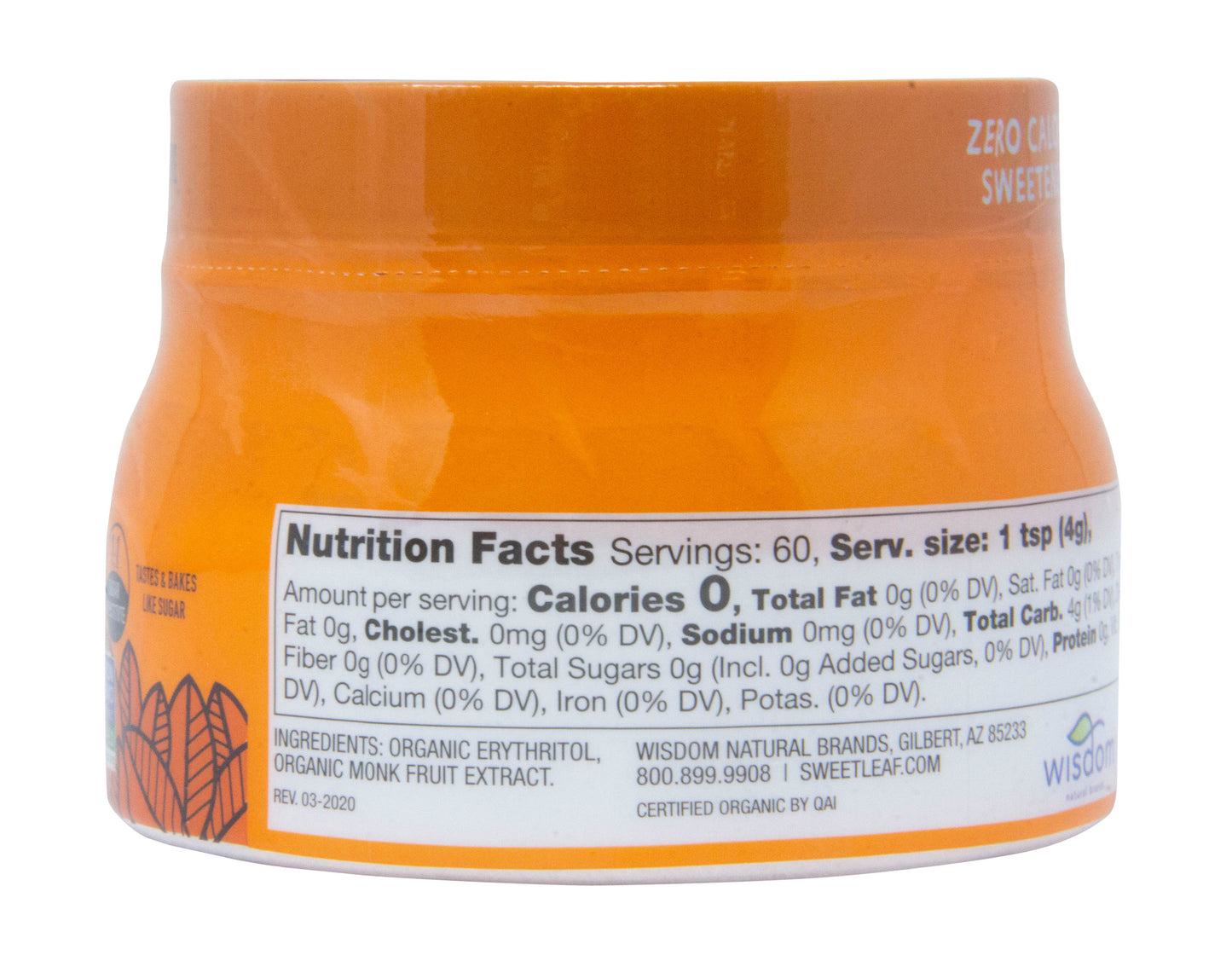 Monk Fruit Sweetener Granular, Organic
