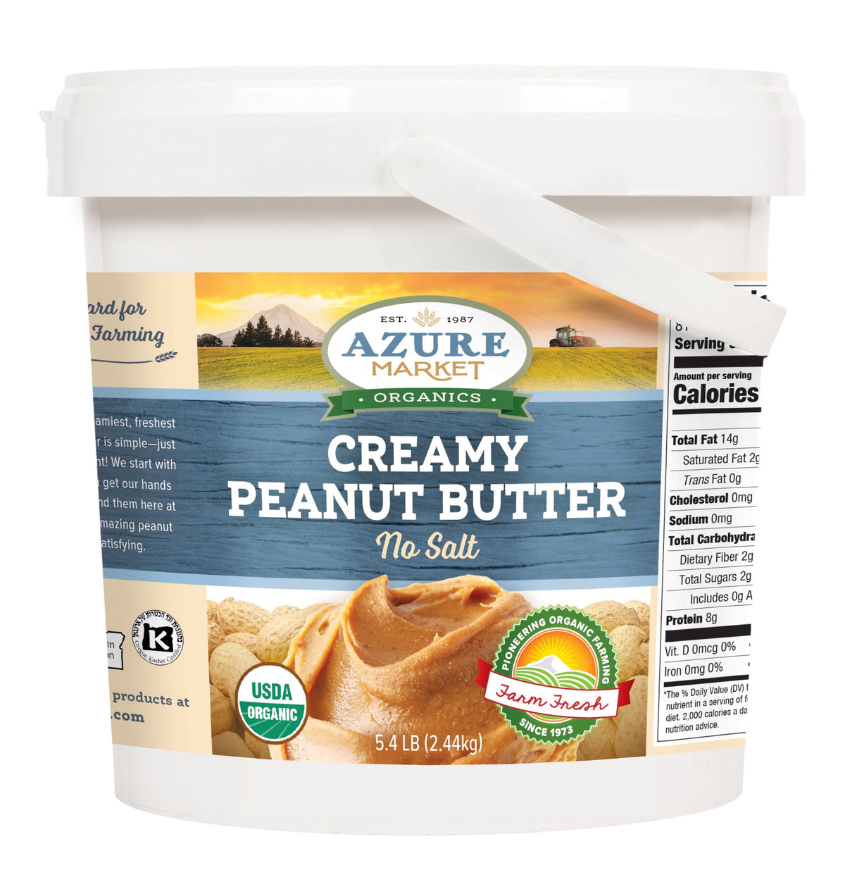 Peanut Butter, Creamy, No Salt, Organic