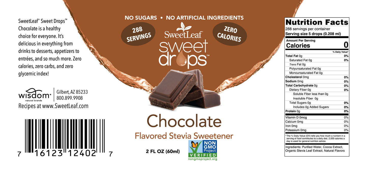 Stevia Clear Liquid, Chocolate