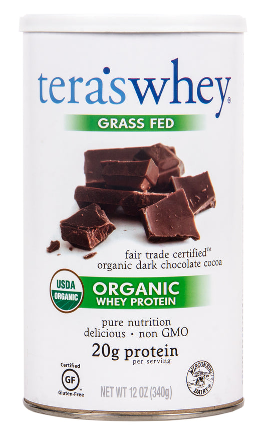 Whey Protein Powder, Grass-fed, Dark Chocolate, Organic
