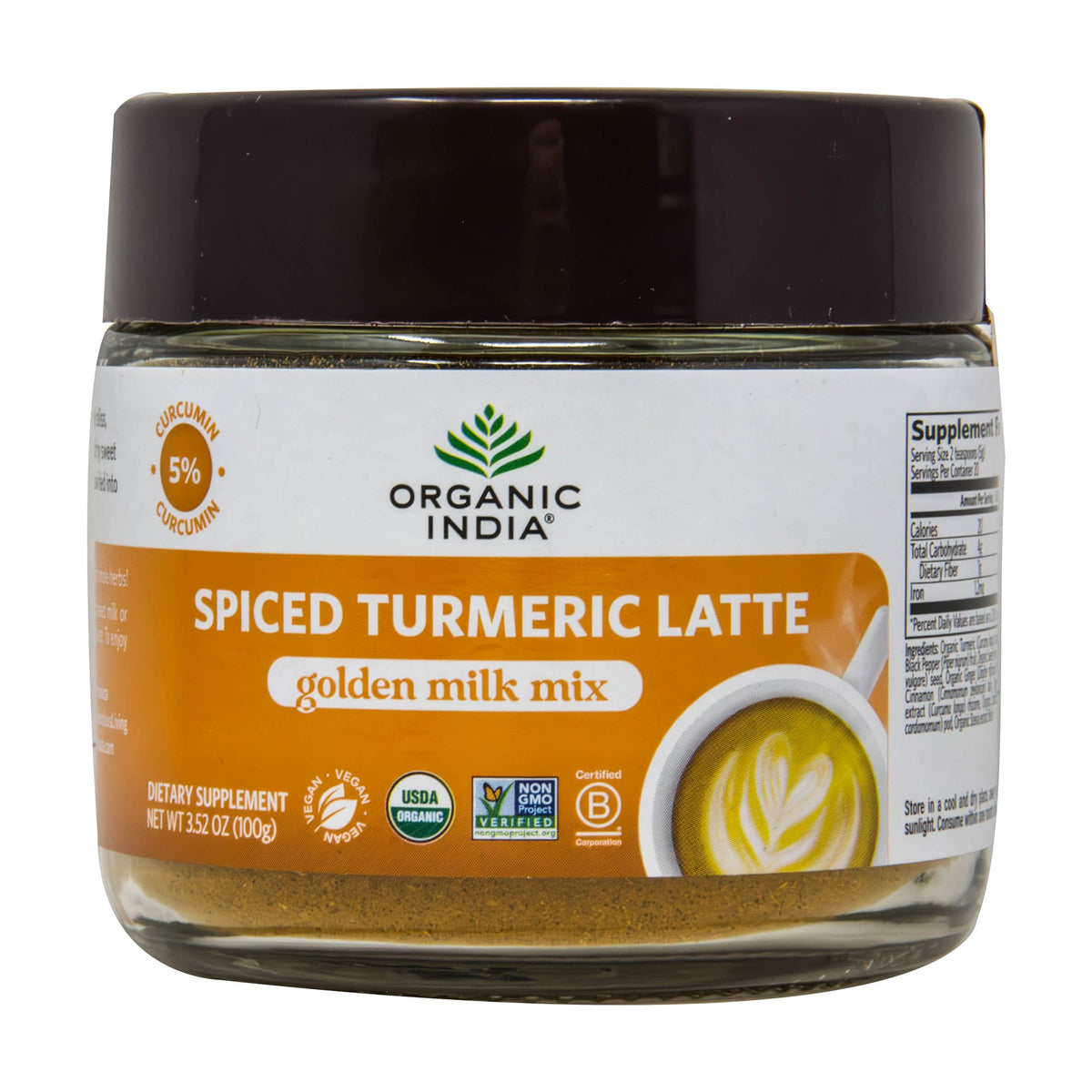 Golden Milk, Spiced Turmeric Latte Mix, Organic
