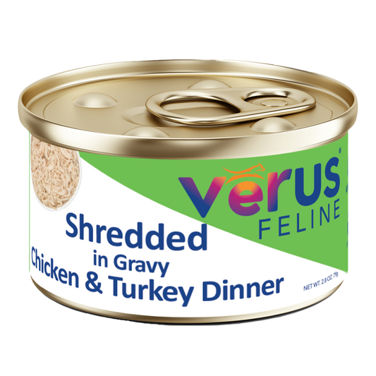 Cat Food, Canned, Shredded Chicken & Turkey