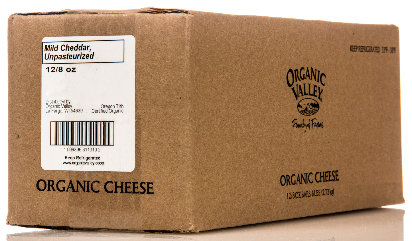 Cheddar Cheese, Raw, Mild, Organic