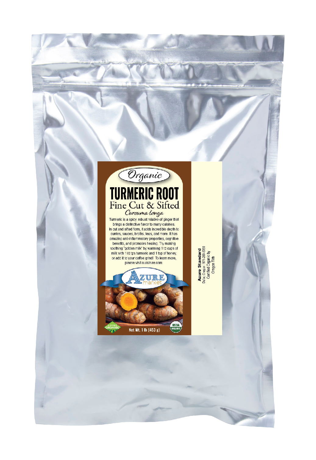 Turmeric Root, Fine Cut & Sifted, Organic