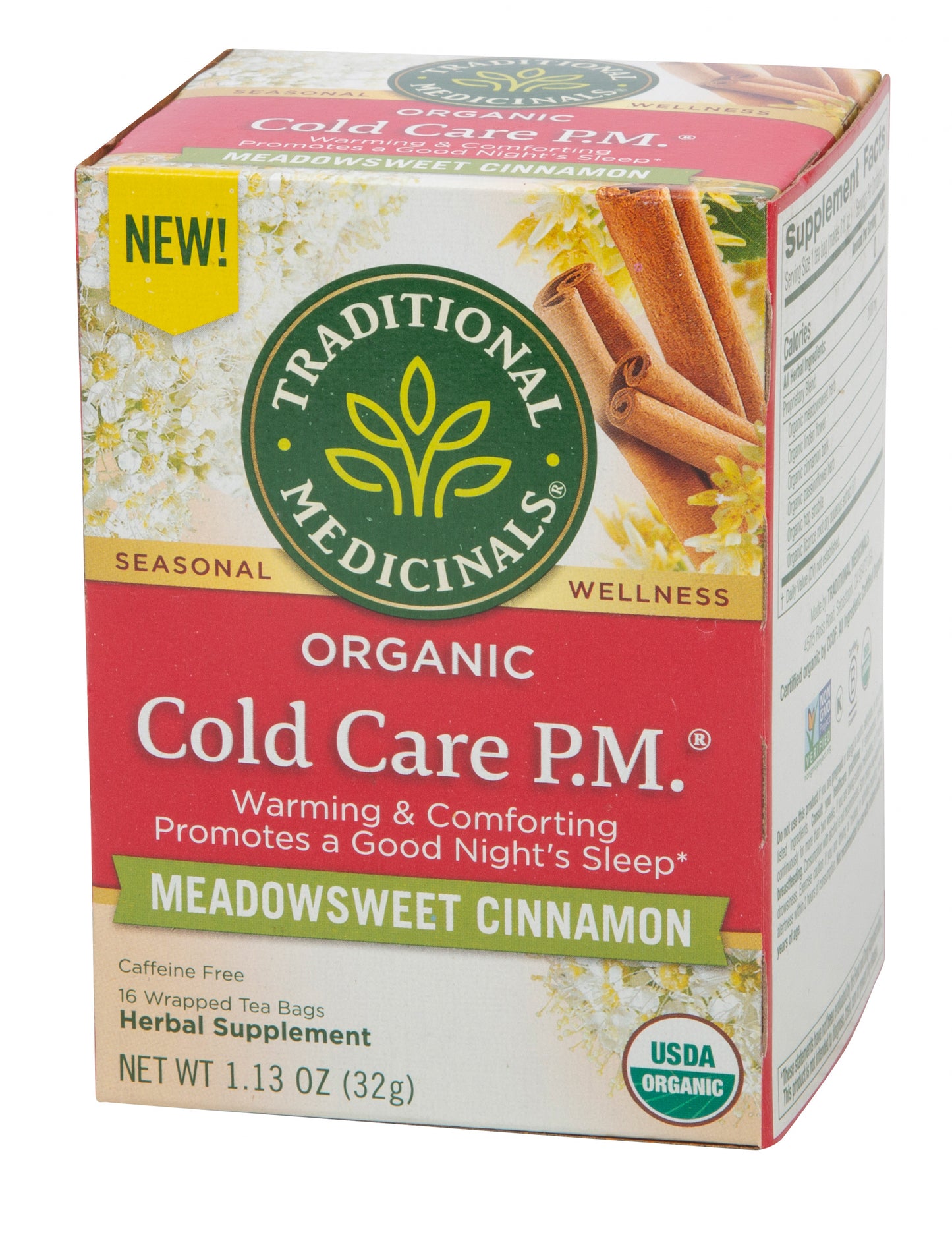 Cold Care P.M. Tea, Meadowsweet Cinnamon, Organic