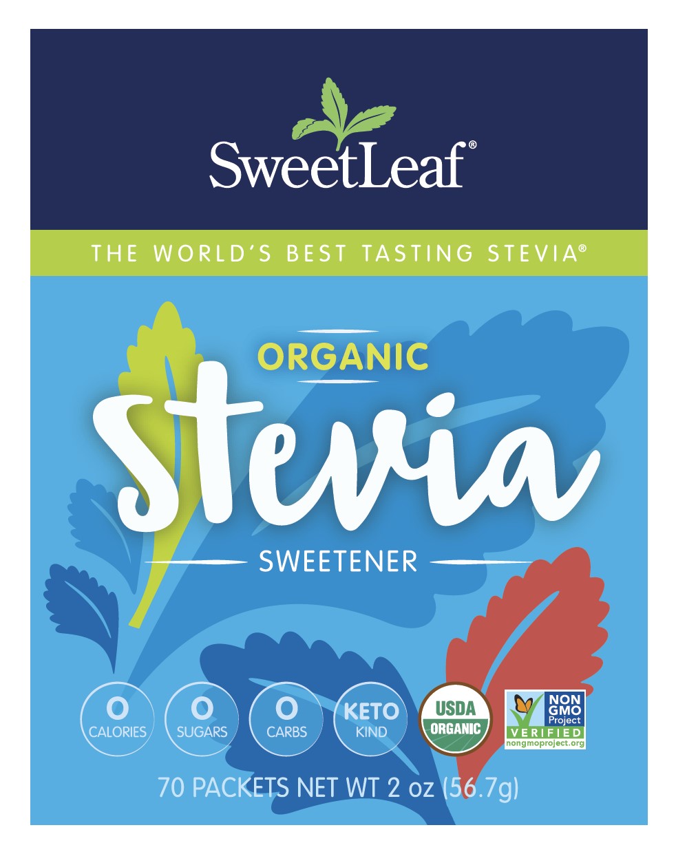 Stevia Sweetener Packets, Organic