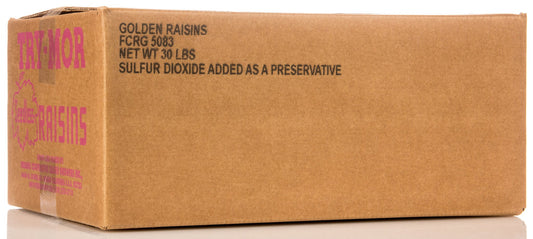 Raisins, Golden Sulfured