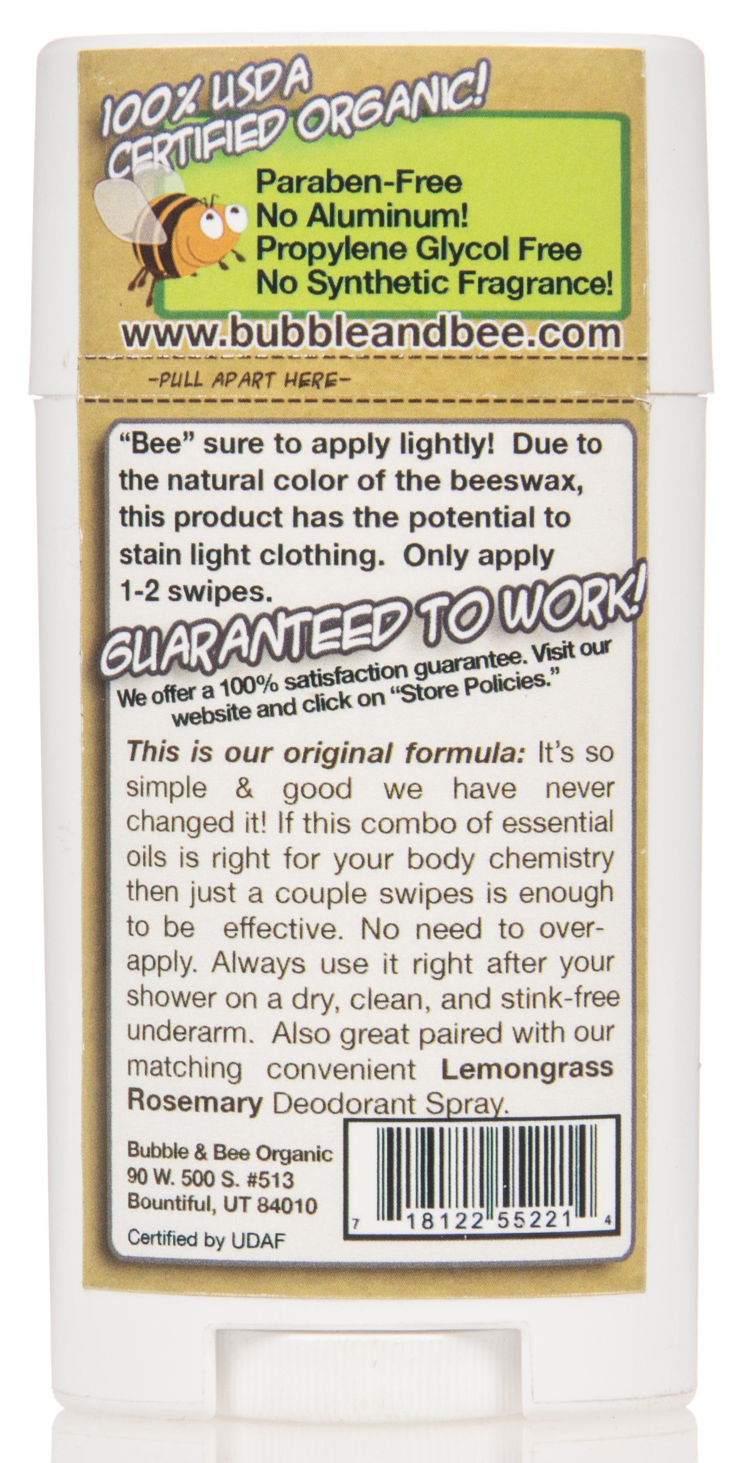 Pit Putty, Lemongrass Rosemary, Organic