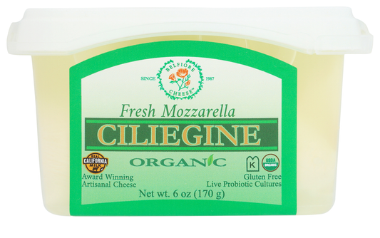 Mozzarella Cheese, Ciliegine, Cherry Size, Organic