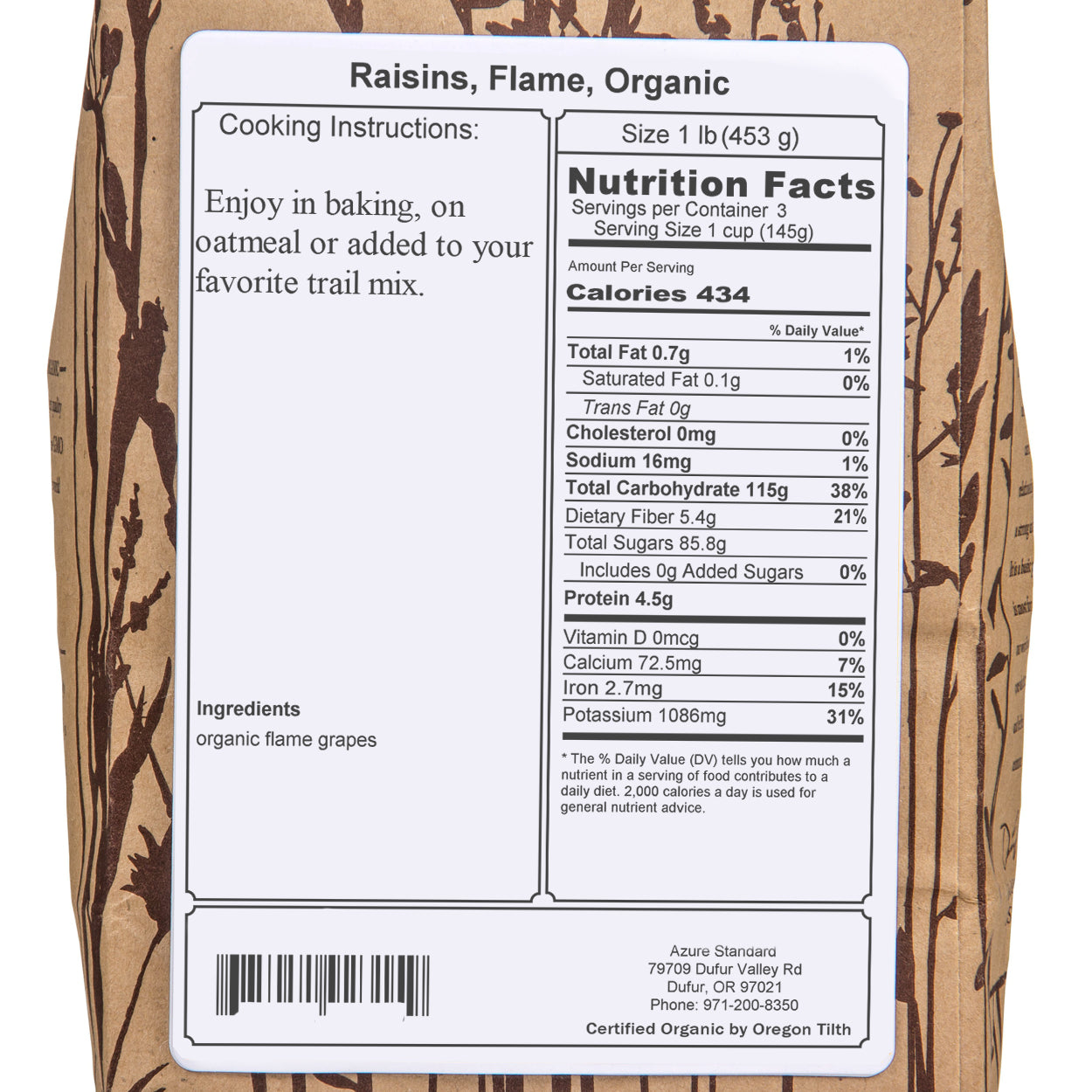 Raisins, Flame, Organic