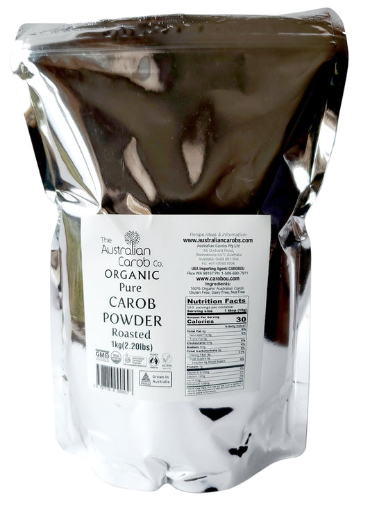Pure Carob Powder, Roasted, Organic