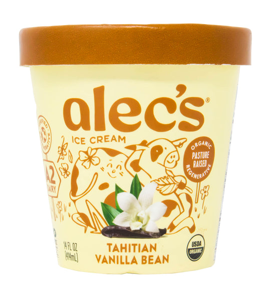 Ice Cream, Tahitian Vanilla Bean, A2, Organic