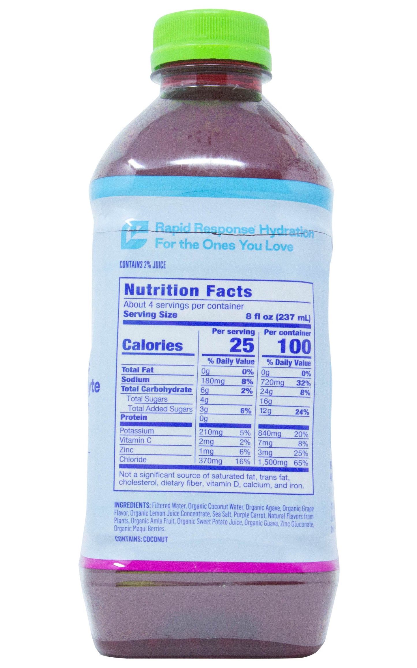 @Electrolyte Solution, Rehydration Drink, Grape, Organic