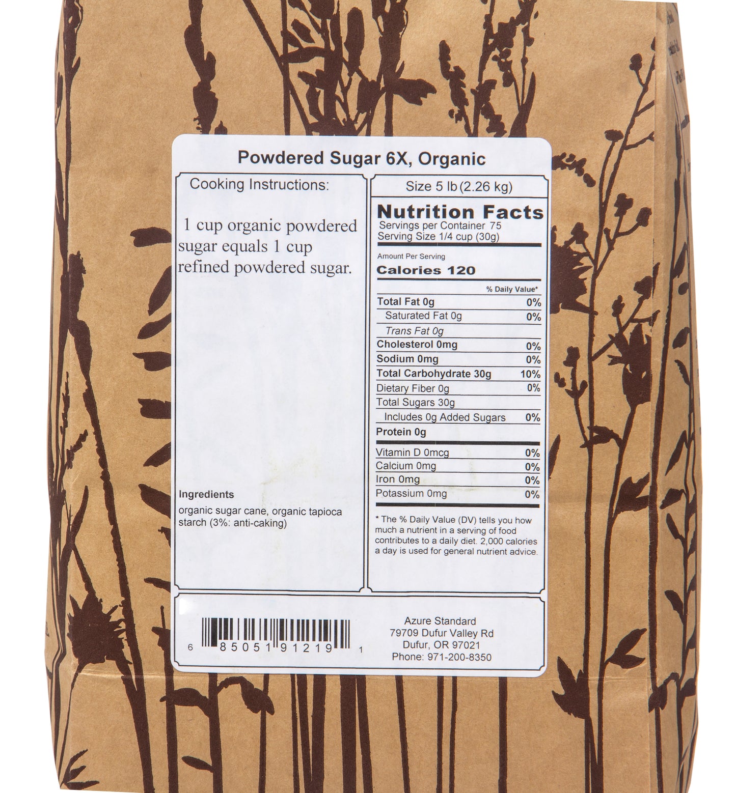 Powdered Sugar 6X, Organic