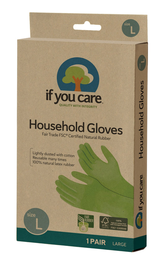 Household Gloves, Cotton Flock Lined, Large