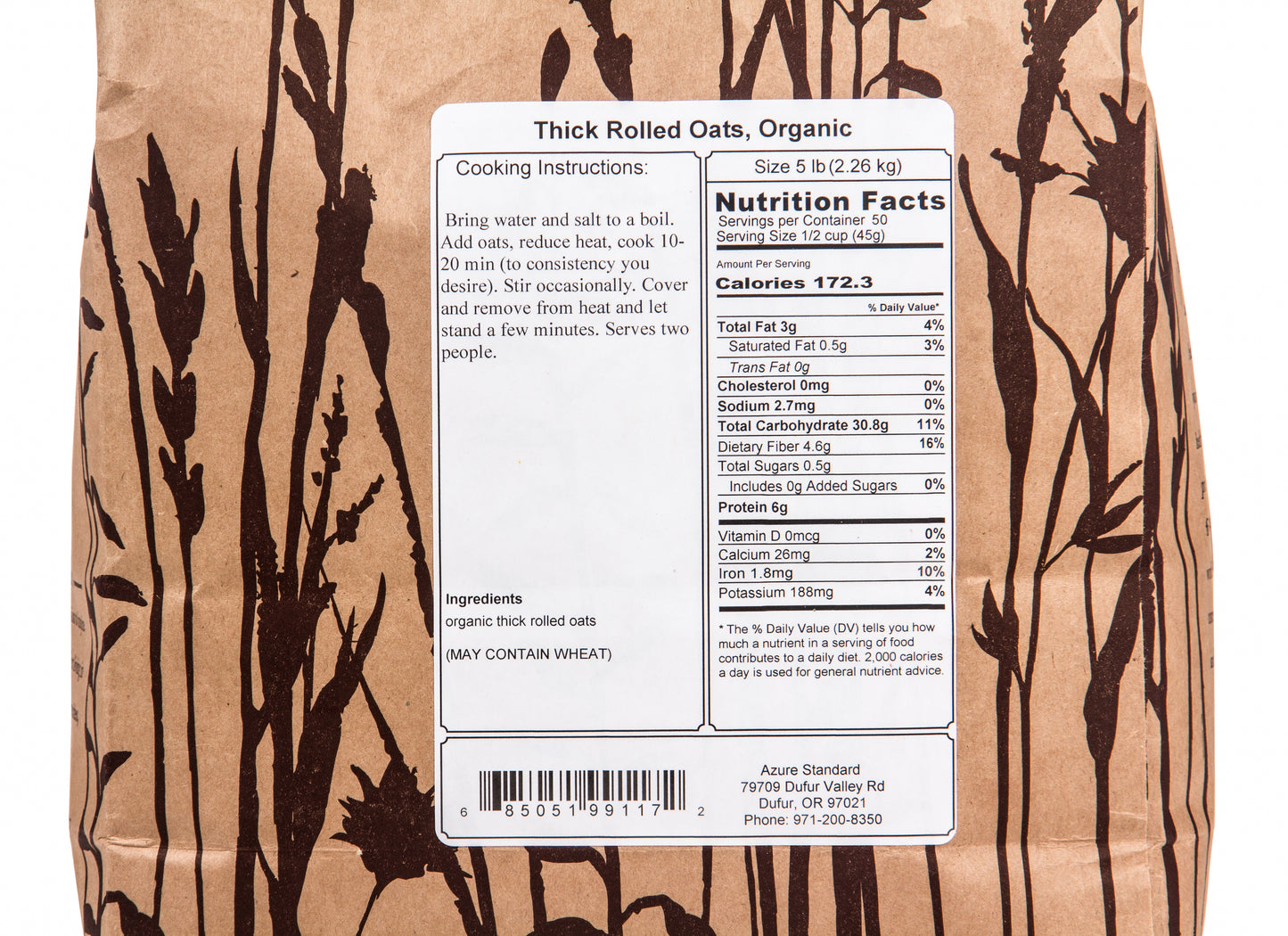 Thick Rolled Oats, Organic