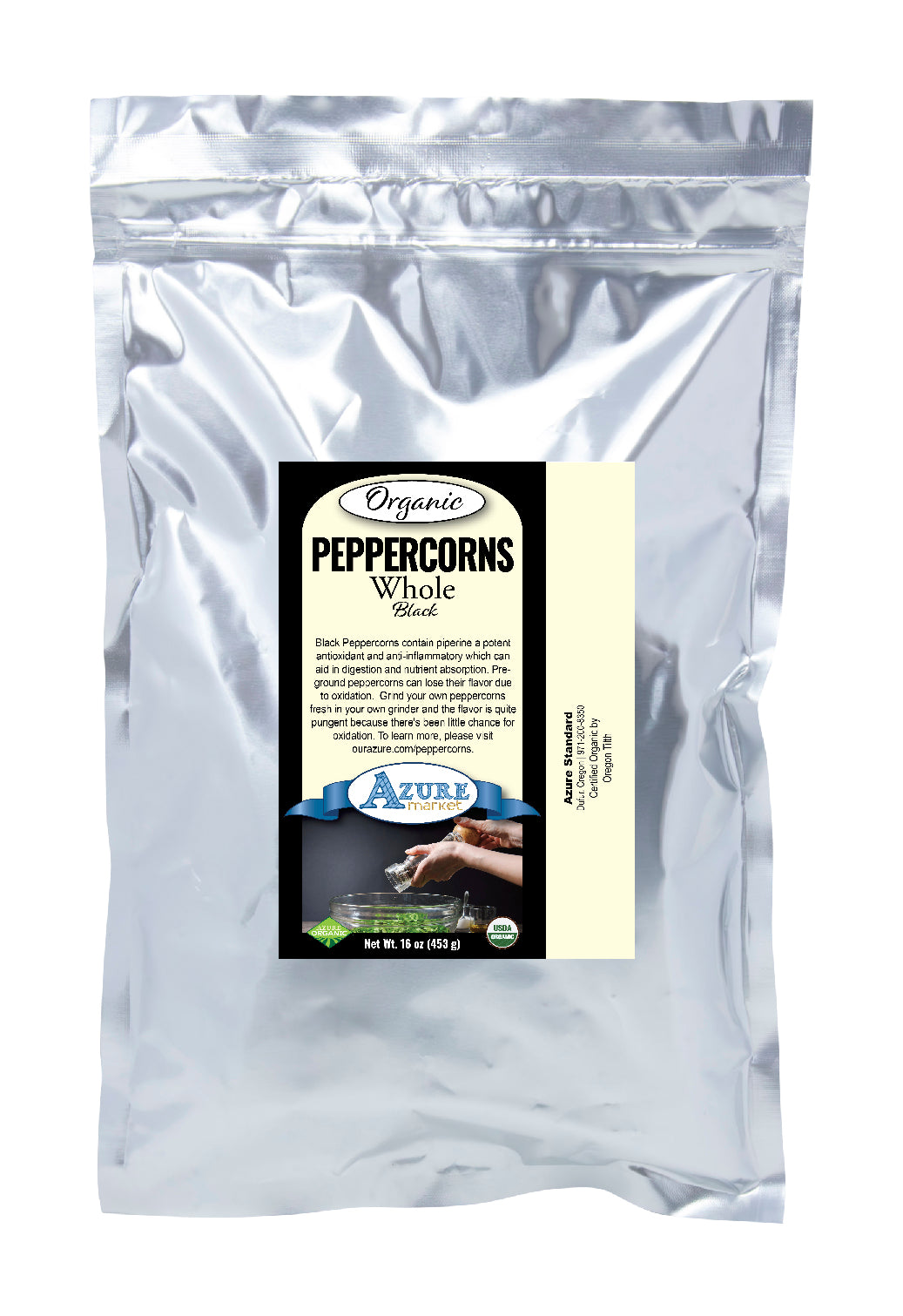 Peppercorns, Whole Black, Organic