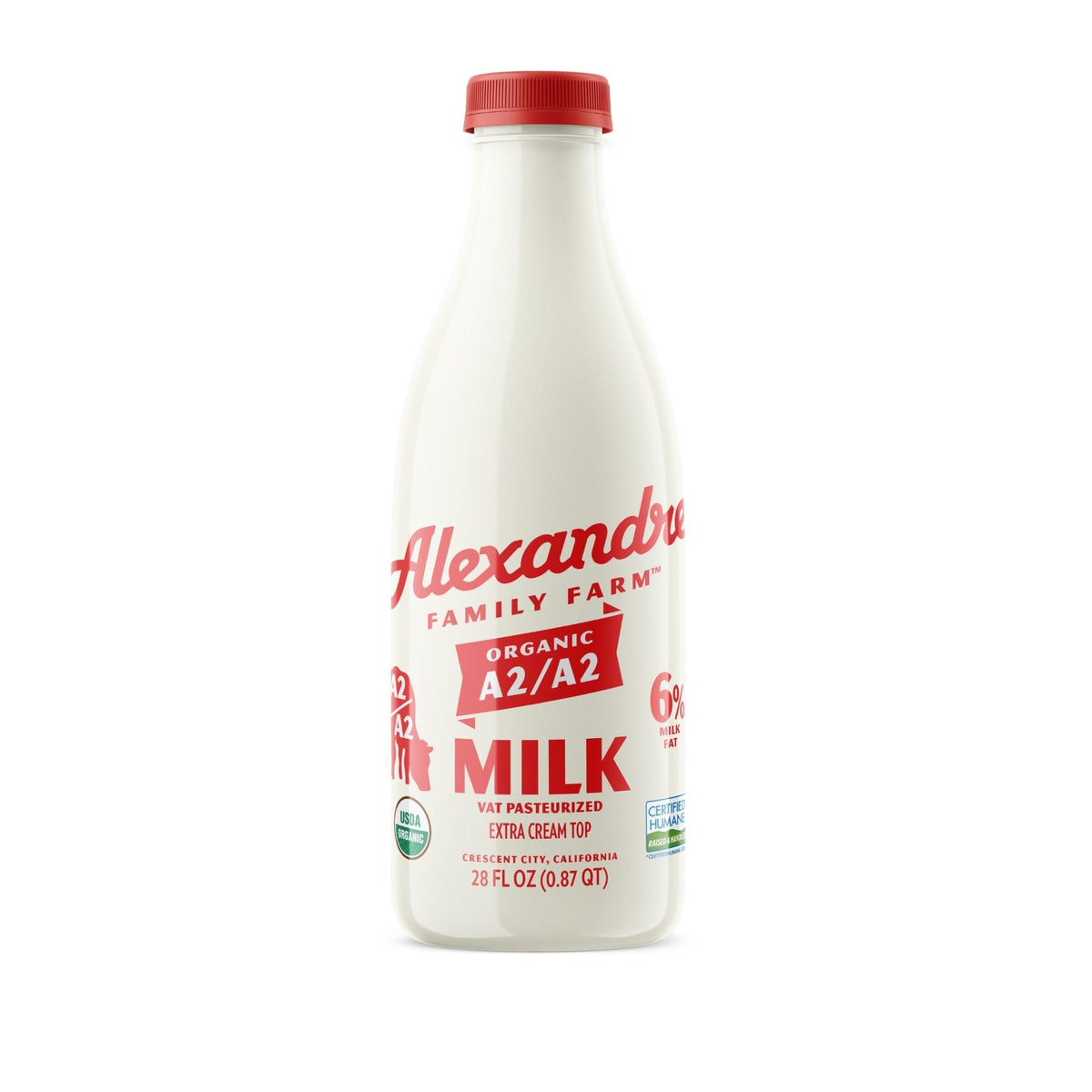 Whole Milk, A2, 6%, Pasture Raised, Organic