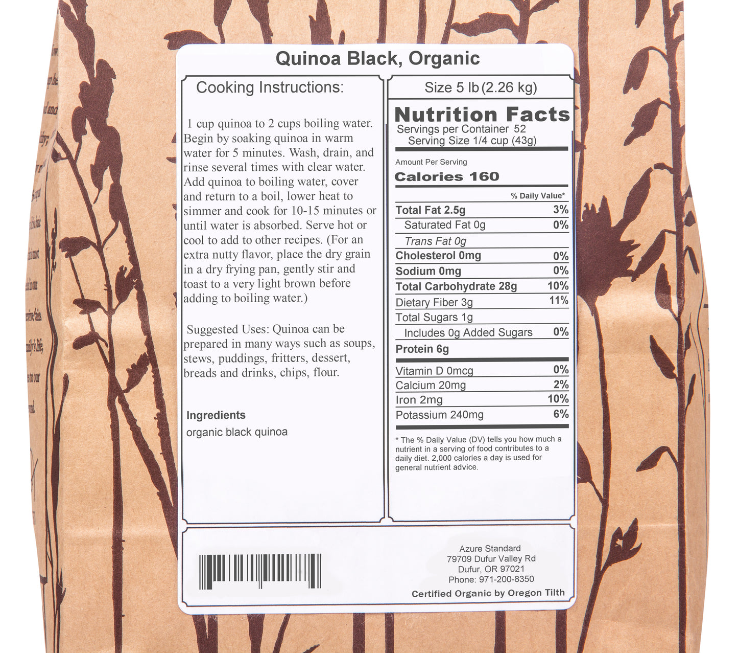 Quinoa Black, Organic