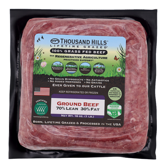 Ground Beef, 70/30, Grass-Fed, Frozen