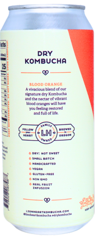 Kombucha, Blood Orange, Raw