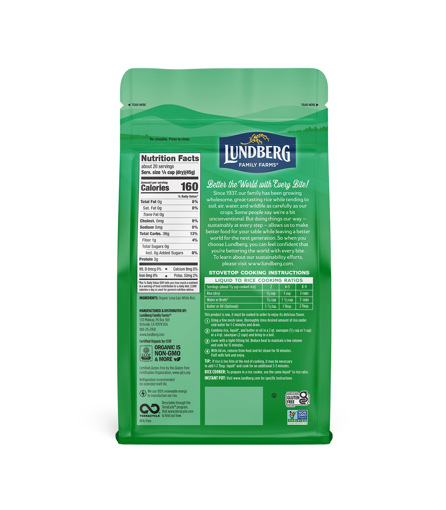 Rice, White, Long Grain, Organic