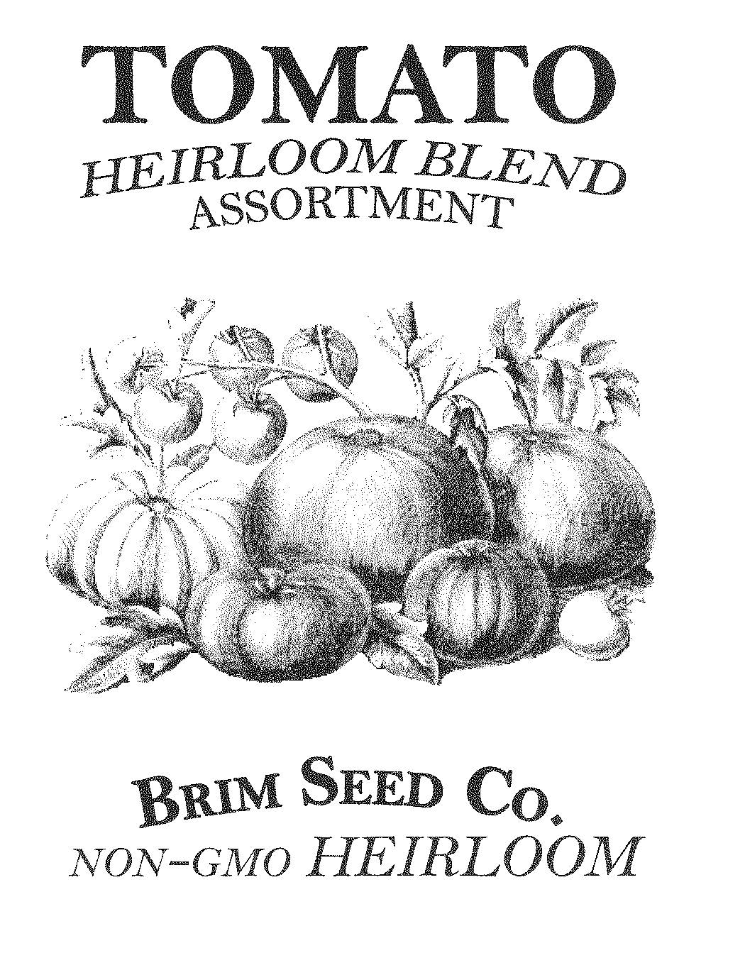 Tomato, Heirloom Blend, Heirloom Seed