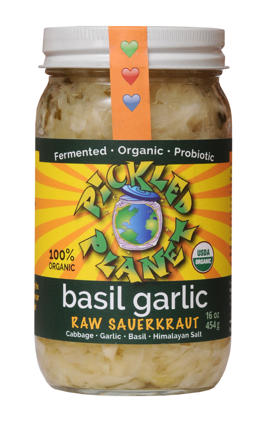 Sauerkraut, Raw, Basil Garlic