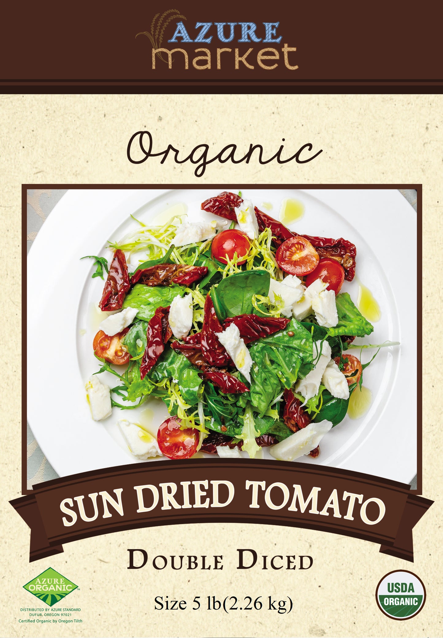 Tomato, Sun Dried, Double Diced, Organic