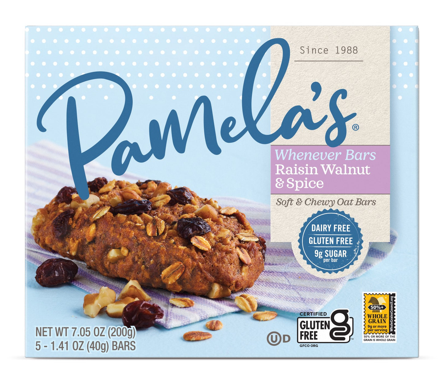Whenever Bars, Oat Raisin Walnut Spice, Gluten Free