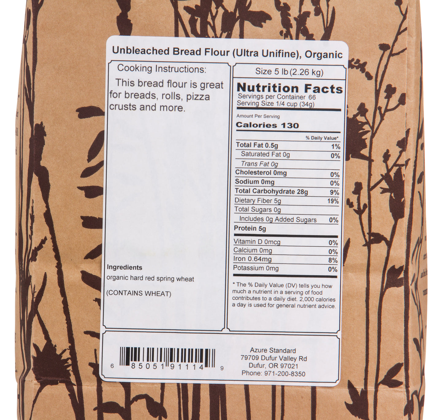 Unbleached Bread Flour, Ultra-Unifine, Organic