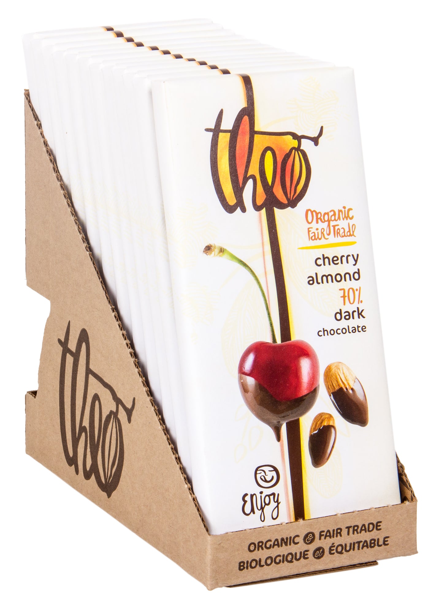 Chocolate Bar, Cherry Almond, Dark, 70%, Organic