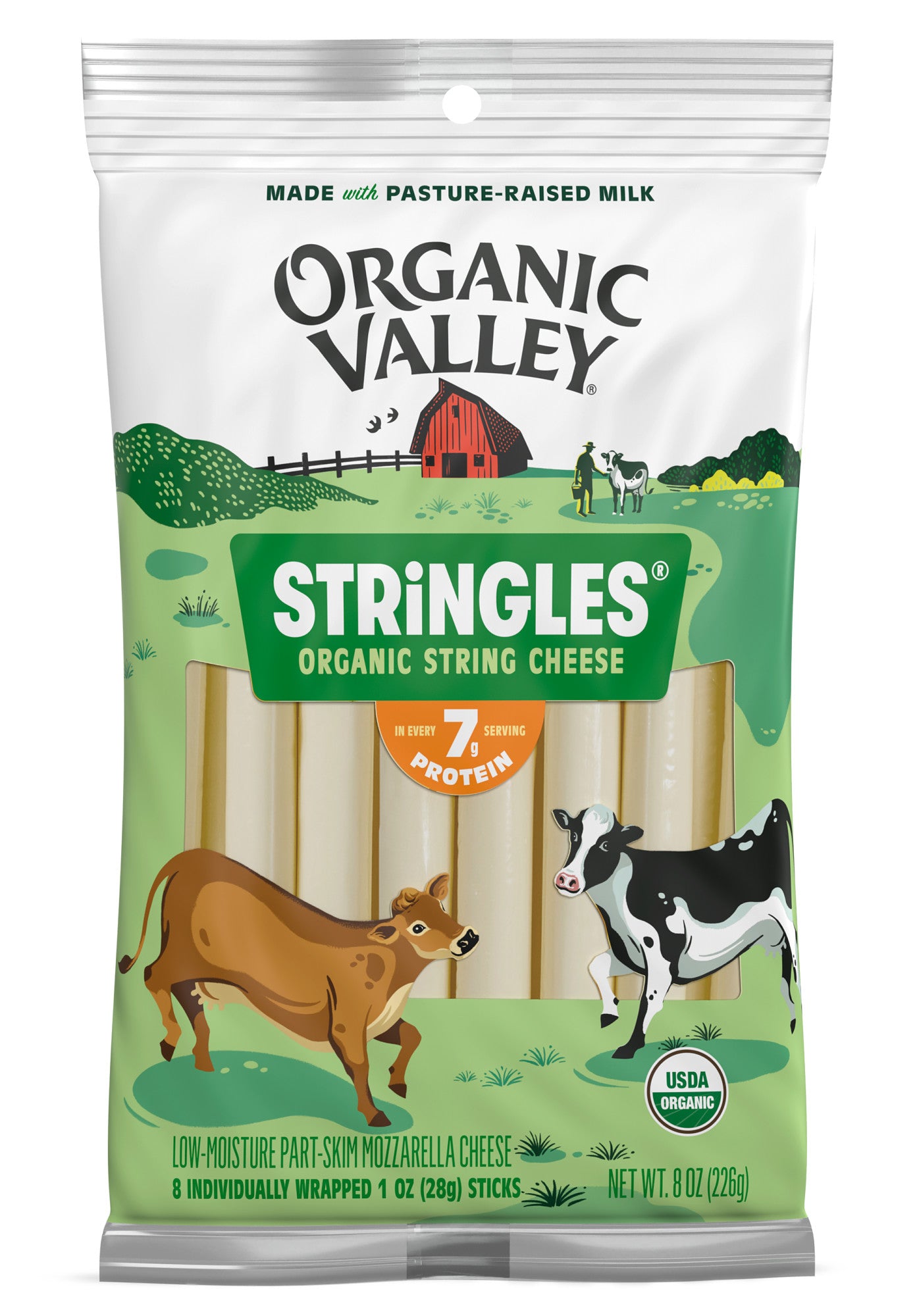 Stringles String Cheese, Pasteurized, Organic