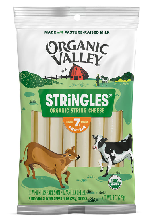 Stringles String Cheese, Pasteurized, Organic