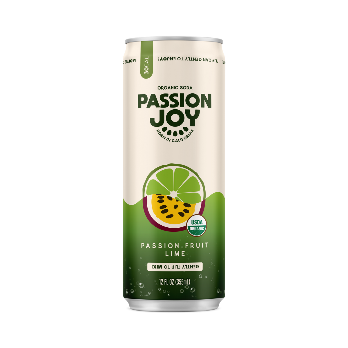Sparkling Beverage, Passion Fruit Lime, Organic